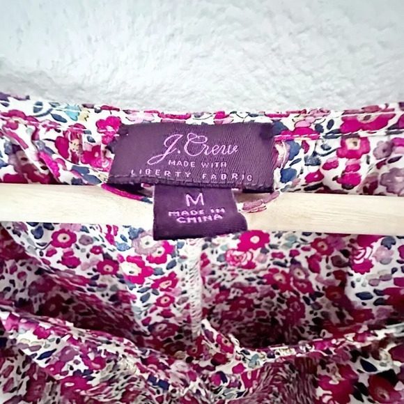 J. CREW x LIBERTY FABRICS | Ditsy Red White Floral Button Down Romper | Medium - Picture 5 of 11